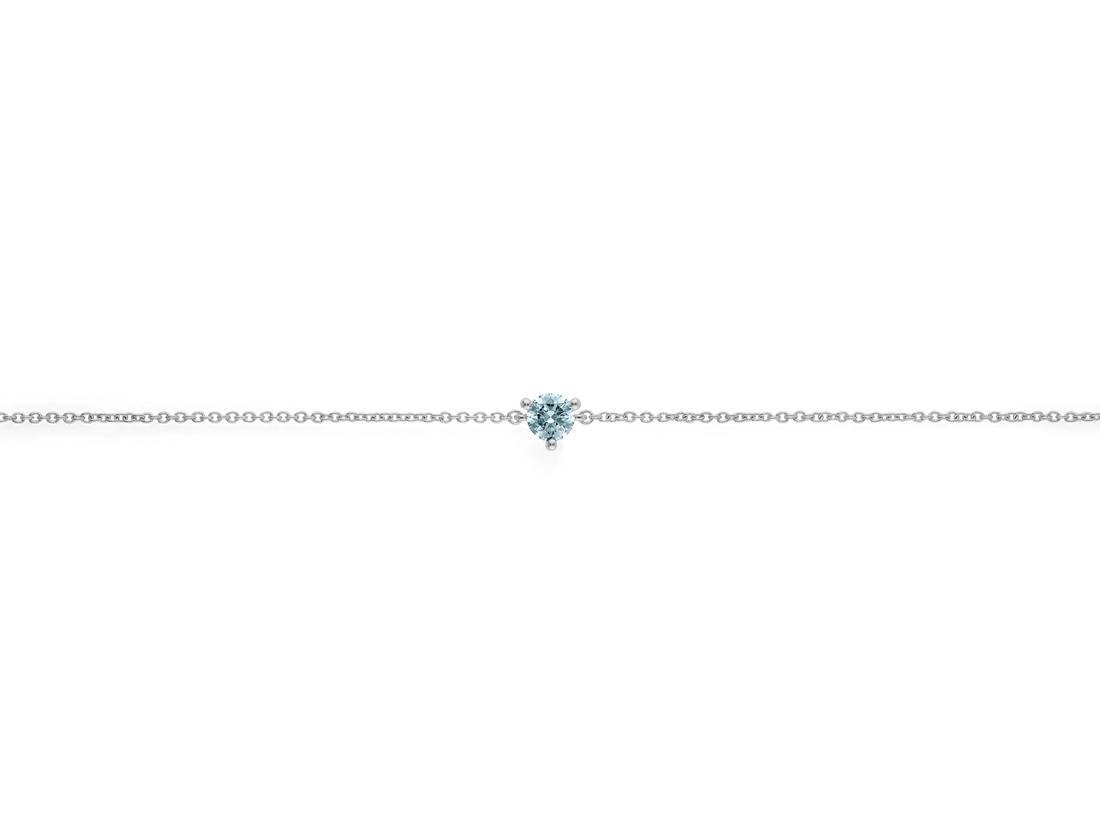 Lab-Grown Diamond ¼ct. Mini Round Brilliant Bracelet | Blue