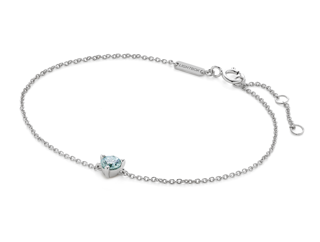 Lab-Grown Diamond ¼ct. Mini Round Brilliant Bracelet | Blue