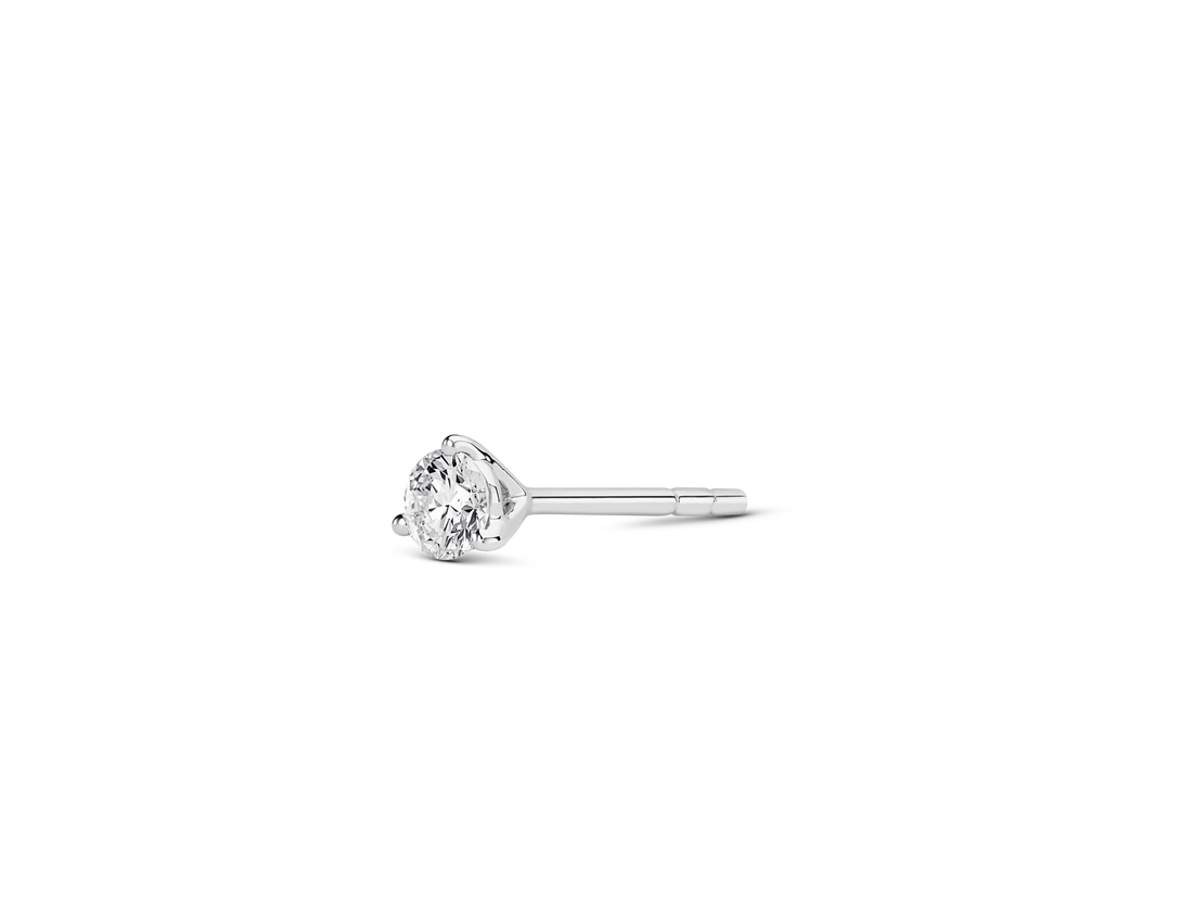 Lab-Grown Diamond ⅛ct. Mini Round Brilliant Solitaire Stud | White