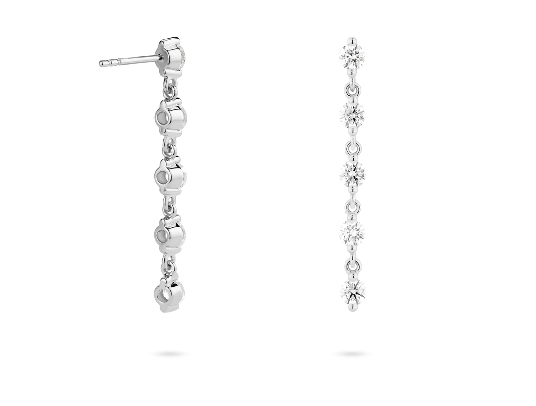 Lab-Grown Diamond 1½ct. tw. Round Brilliant Line Drop Earrings | White