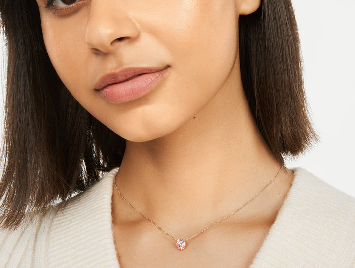 Lab-Grown Diamond 1½ct. Round Brilliant Solitaire Pendant | Pink