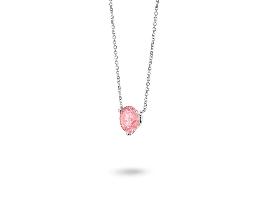 Lab-Grown Diamond 1½ct. Round Brilliant Solitaire Pendant | Pink