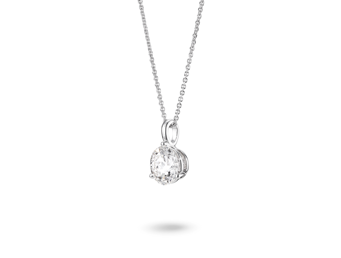 Lab-Grown Diamond 1½ct. Round Brilliant Solitaire Bale Pendant | White