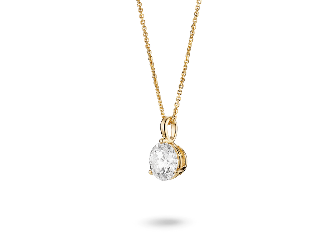 Lab-Grown Diamond 1½ct. Round Brilliant Solitaire Bale Pendant | White