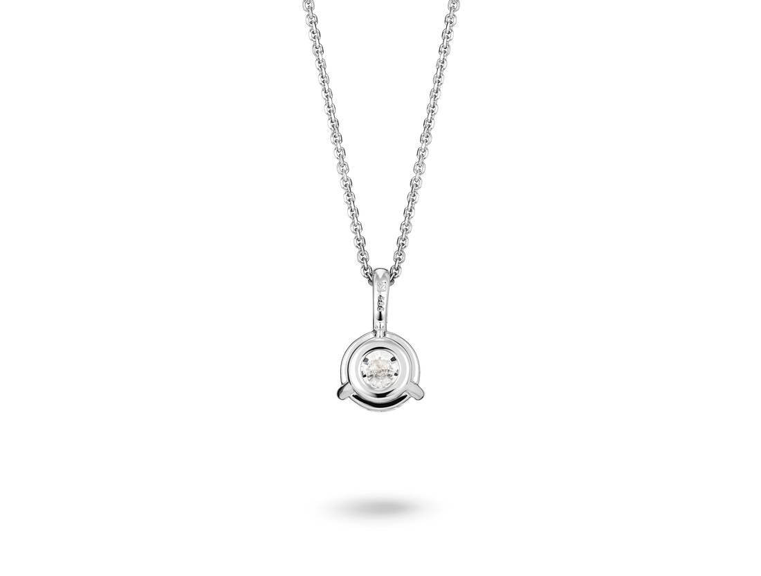 Lab-Grown Diamond 1ct. Round Brilliant Solitaire Bale Pendant | White