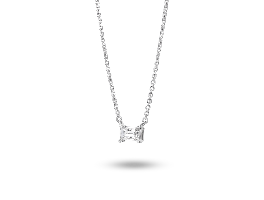 Lab-Grown Diamond ¼ct. Mini Baguette Pendant | White