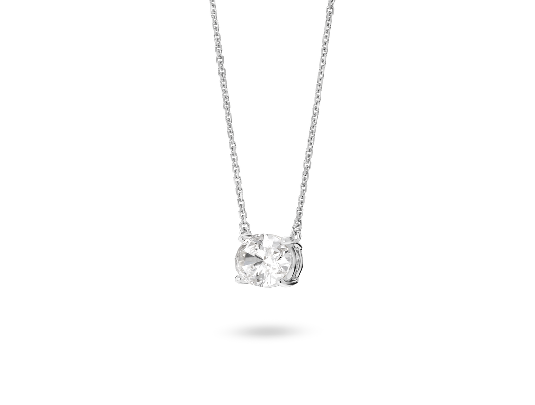 Lab-Grown Diamond 1ct. Oval Cut Pendant | White