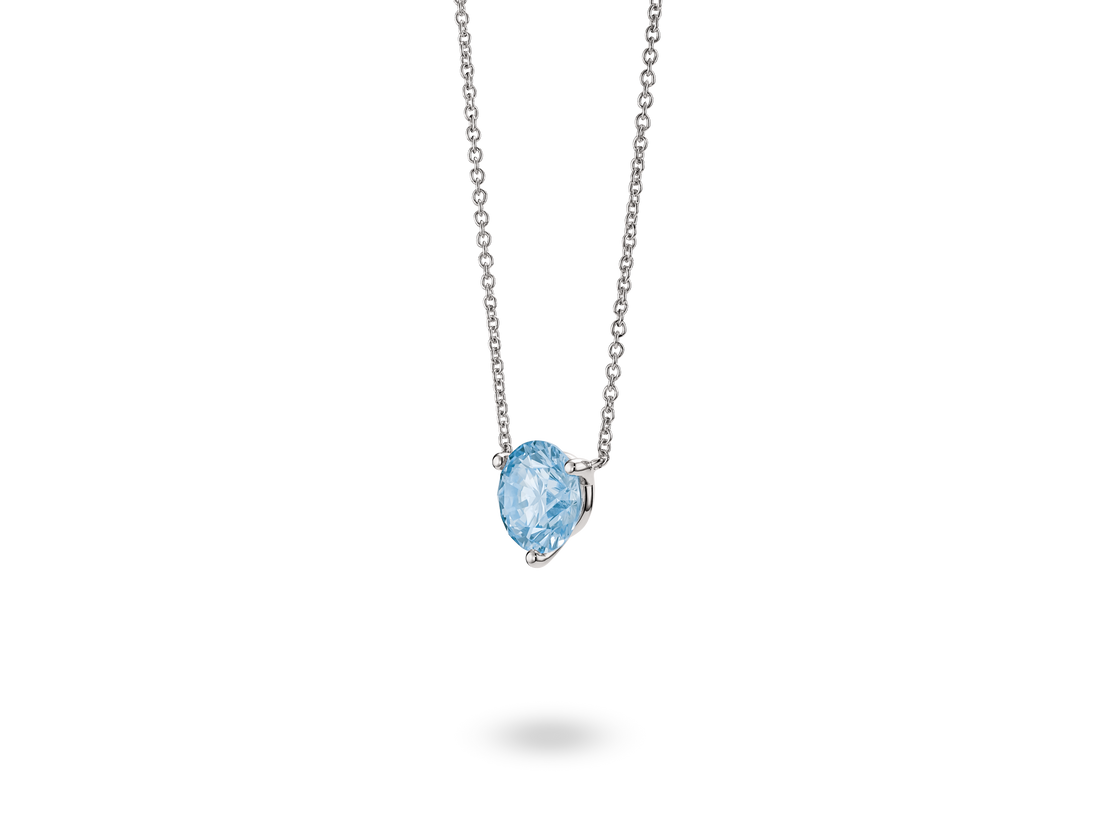 Lab-Grown Diamond 1½ct. Round Brilliant Solitaire Pendant | Blue