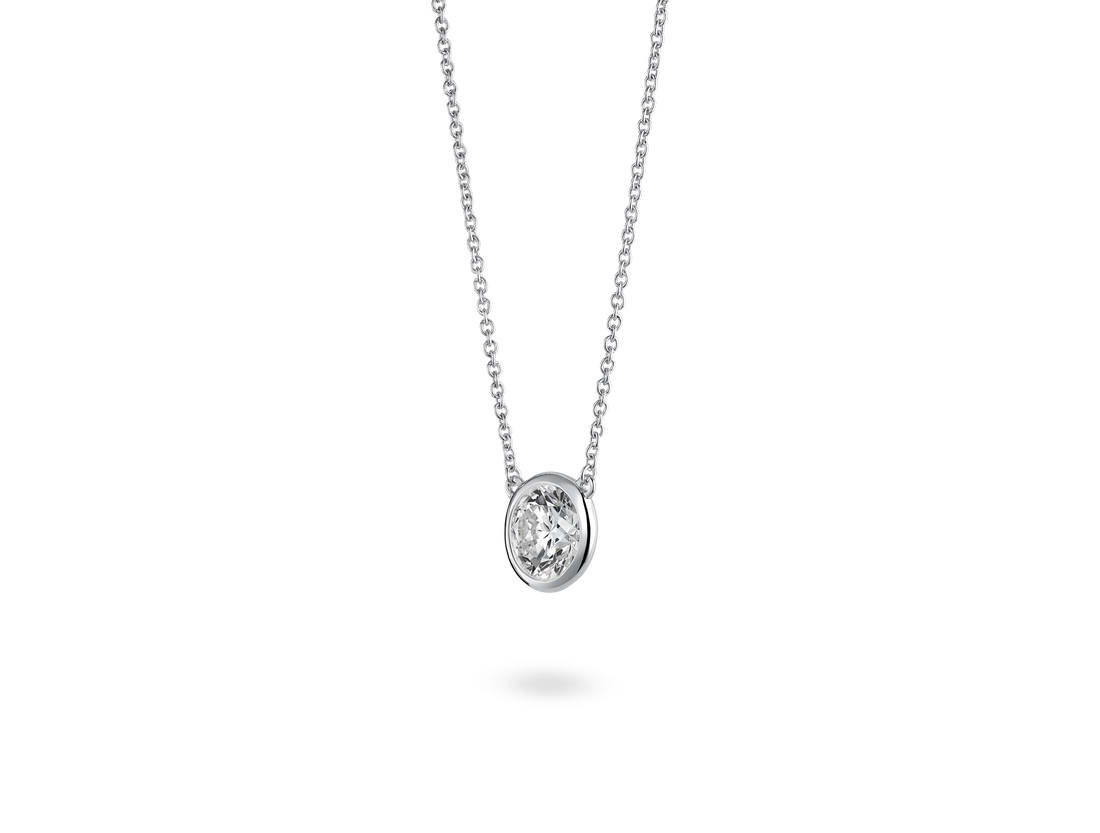 Lab-Grown Diamond 1ct. Round Brilliant 14k Bezel Pendant | White