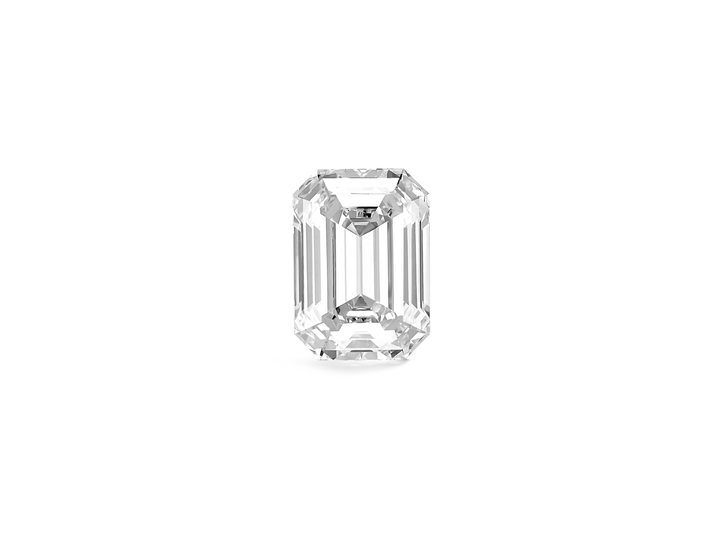 Front image of Lightbox Finest™ 2 carat white emerald cut diamond