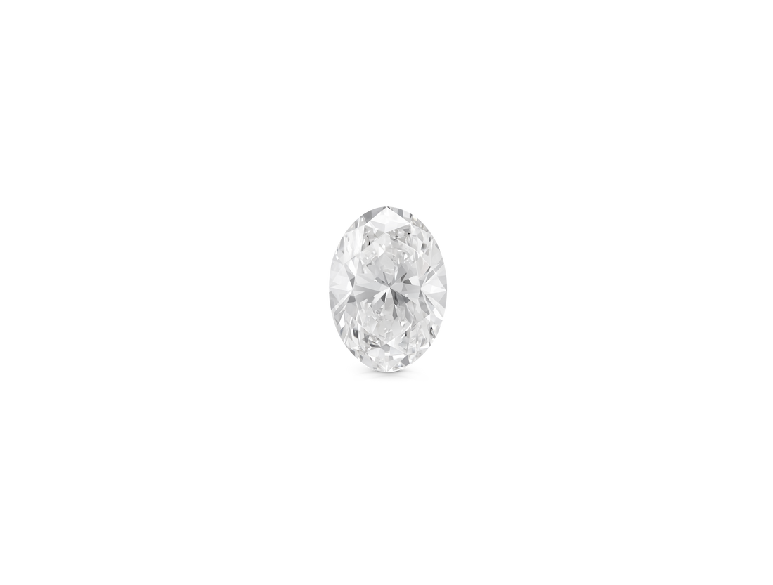 Front image of Lightbox Finest™ 1.5 carat white oval cut diamond